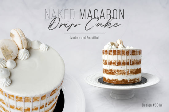Naked Macaron Drip Cake