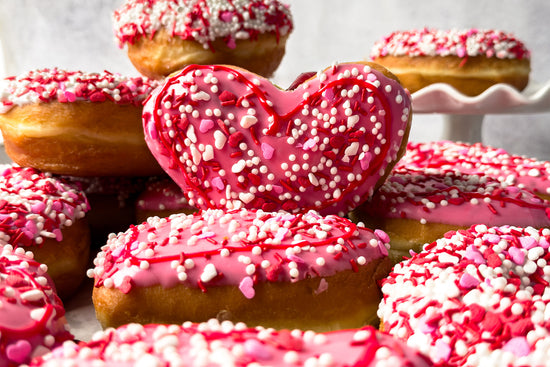 Heart Valentine's Day Sprinkle Donut