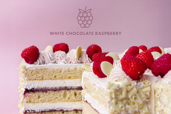 White Chocolate Raspberry Cake Slice