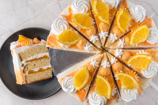 Orange Creamsicle Cake Slice