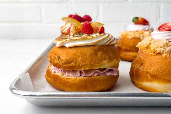 Lemon Raspberry Meringue Donut
