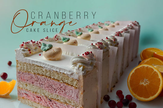 Cranberry Orange Cake Slice