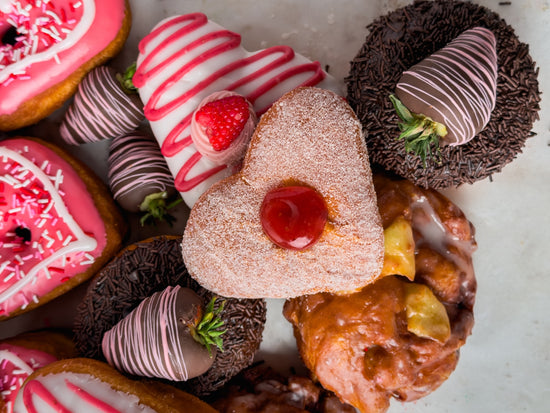 Valentine's Day Strawberry Jelly Heart Donut