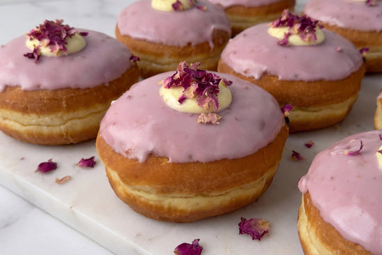 Lychee Raspberry Rose Donut
