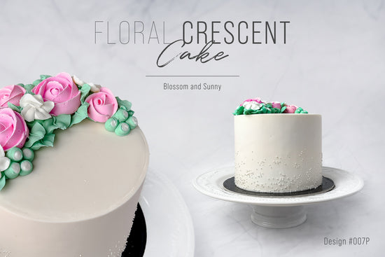 Floral Crescent Cake