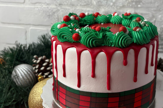 Festive Holiday Cake 6 Inch Round