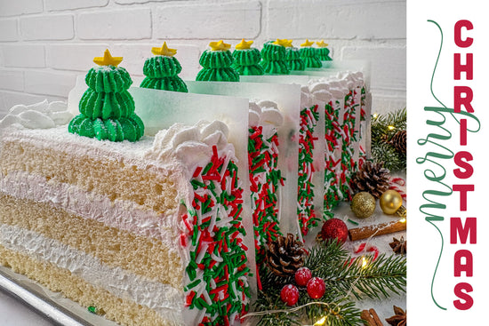 Festive Christmas Cake Slice