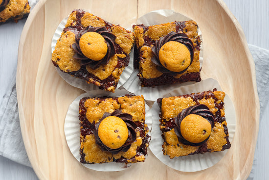 Chocolate Chip Cookie Dough Brownie Square