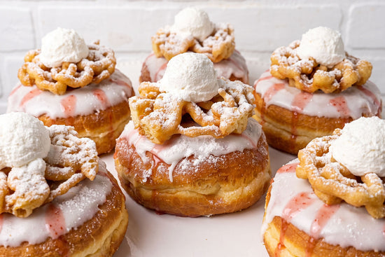 Strawberry Funnel Cake Donut