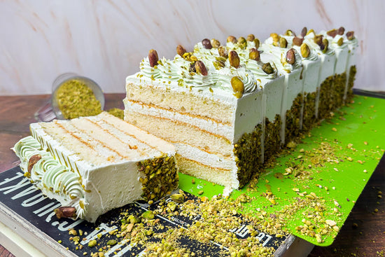 Pistachio Cake Slice