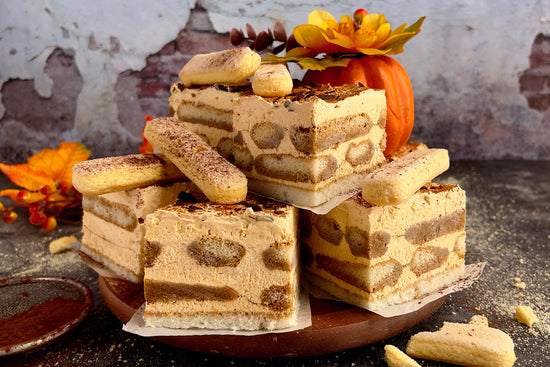 Pumpkin Spice Latte Tiramisu Square