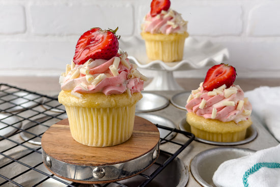 Strawberry Cream Cupcakes